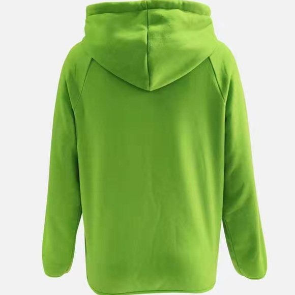 LAST 1 🎄 GREEN CHRISTMAS HOLIDAY GRINCH HOODED RAGLAN SWEATSHIRT Size Women’s M - Picture 5 of 8